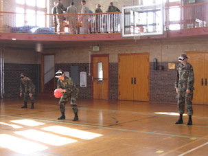Students
              playing goal ball at CSDB